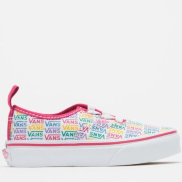 Vans Kids Authentic Elastic Rainbow Sneaker 10.5K - Picture 3 of 12